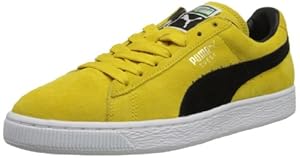 PUMA Suede Classic+ Sneaker,Vibrant Yellow/Black,11.5 M US