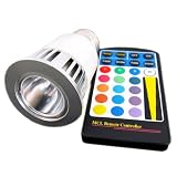 read full review HitLights High Quality 5 Watt RGB Multi Color Changing LED Light Bulb With Memory Feature Remote Control