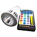 HitLights High Quality 5 Watt RGB Multi Color Changing LED Light Bulb With Memory Feature Remote Control