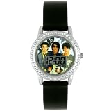 Jonas Brothers Kids' JNB116 Black Strap Silver Case Character Dial Digital Watch