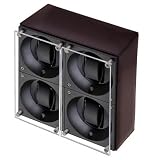 Swiss Kubik Leather Watch Winder for Four Watches