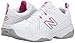 New Balance Women's WX608V4 Training Shoe,White/Pink,10 B US