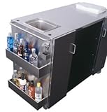CartOSR7 Serving Cart (Stainless Steel) w/ Outdoor Refrigerator (Stainless  ....