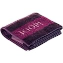 JOOP! Soft Flowers - Stripes 1597 - Farbe: Cassis - 88, Handtuch 50x100 cm