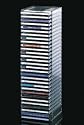 Acrylic CD Tower - 30 Capacity (Clear) (17 3/4"H x 5 1/2"W x 5"D)