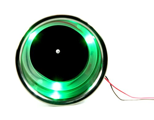 Amarine-made 3 LED Green Stainless Steel Cup Drink Holder with Drain & LED Blue Marine Boat Rv Camper - Green