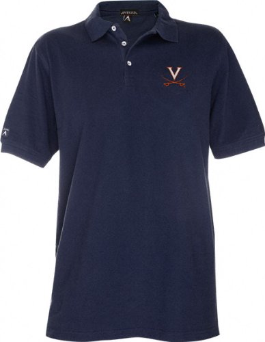 Virginia Cavaliers Navy Classic Pique Stainguard Polo Shirt