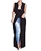 Pure Beauty Womens Sleeveless Soft Open Front Long Cover Ups Women Black Chiffon Maxi Cardigan (Large)