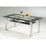 Vegas 2 Shelf Coffee Table with Black and Clear Glass Vegas 2 Shelf Coffee Table with Black and Clear Glass