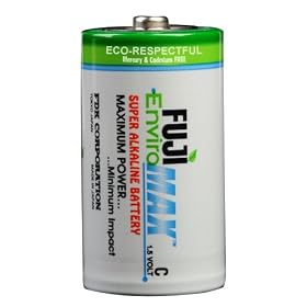 Fuji EnviroMAX EC-C2 Super Alkaline C Battery 2 Pack
