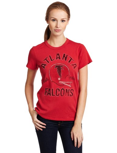 NFL Women's Atlanta Falcons Heather Vintage Short Sleeve Crew (Rustic, Small)