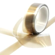 CS Hyde Square High Density PTFE with Clean Release Silicone Adhesive, 0.002" Thick, 1" Length x 1" Width (28 pcs/roll)