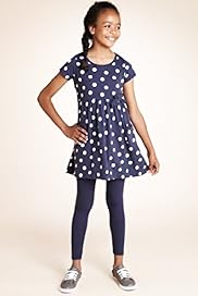 Cotton Rich Spotted Dress Leggings Outfit