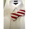 100% Silk Red & White Stripe Self-Tie Bow Tie Nebraska / Oklahoma / Alabama College Tie