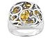 3.60CTW CITRINE FILIGREE STERLING SILVER RING NOT SIZEABLE