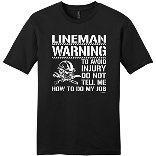 Avoid Injury Dont Tell Me How To Do My Job Lineman Young Mens T-Shirt