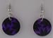 Purple Polished Leaf Design Earrings