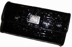 Women's Liz Claiborne Checkbook Wallet Available in Red & Black Heritage Mosaic Flats Box