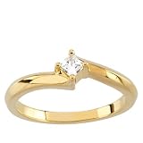 14K Yellow Gold Diamond Promise Ring - 0.15 Ct.