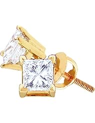 1.50CTW PRINCESS DIAMOND STUDS