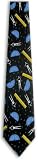 Men's Mathematician Tie Black/Blue/Yellow/White
