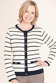 Classic Collection Round Neck Striped Top with Modal