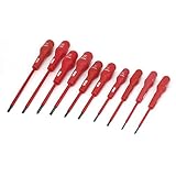 uxcell　マイナスドライバー　スロットドライバー　フラットヘッドドライバー　メタル　プラスチック　１０個入り