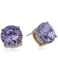 Kenneth Cole New York "Modern Tanzanite" Round Crystal Stud Earrings