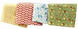 Tag Sweet Summer 100-Percent Cotton Printed Dishtowels, Set of 4 Floral