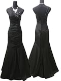 3609 Qpid Showgirl Black One Shoulder Taffeta Ball Gown Bridesmaid Evening Dress Prom Dress UK size 8 to 20