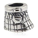 Kilt In The Wind - Sterling Silver Charm Bead - fits Pandora, Chamilia etc style Bracelets - SpangleBead