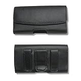 Black Leather Belt Clip Case Pouch Cover for HTC EVO 4G / DROID INCREDIBLE  ....