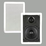 New 5.25" In Wall Surround Sound Home Theater Rectangular Kevlar Speaker Pair TS50W