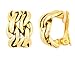 JanKuo Jewelry Gold Plated Polished Antique Vintage Clip On Earrings