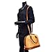 Dasein Faux Crocodile Leather Dome Top Zip Around Satchel Shoulder Handbag Purse