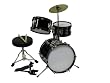 Austin Bazaar Junior Drum Set with Drum Sticks, Drum Pedal and Throne - Silver