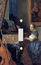 Johannes Vermeer Lady Seated at a Virginal Decorative Switchplate Cover