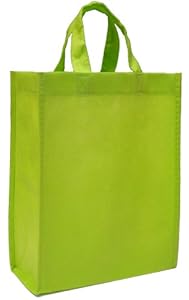 Reusable Gift Bags, Medium, 6 Pack (Lime)