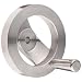 2 Spoked Stainless Steel 303 Dished Hand Wheel with Revolving Handle, 4" Diameter, 1-1/4" Hub Diameter (Pack of 1)