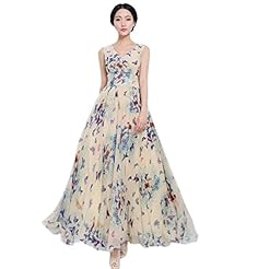 V-neck General Print Polyester Fitted Sleeveless Flared-Skirt Prom Dress/Party Dress  With a Ribbon 