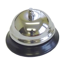 1 x Reception Desk Bell, Nickel Plated