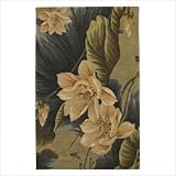 IMAGE OF Sparta Floral Vision Sage Contemporary Rug Size: Round 5'6