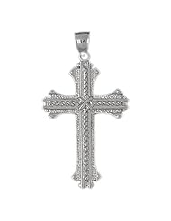 Clevereves 14K White Gold Pendant Cross 8.7 - Gram(s)