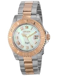 Invicta Womens 14367 Angel Analog Display Swiss Quartz Two Tone Watch