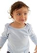 Organic Infant Long Sleeve Lapover Tee Baby 1x1 Rib, Organic Natural, 3 -6 Months