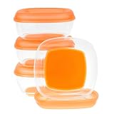 Vital Baby Press ‘n’ Pop Freezer Pots, Orange, 3 Ounce, 4 Pack