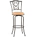 Hillsdale Concord 24-Inch Brown Swivel Counter Stool - Buckskin Faux Suede