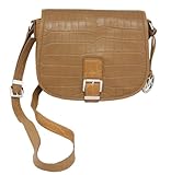 IMAGE OF Michael Kors Leather Medium Messenger Saddle Bag Mocha Brown