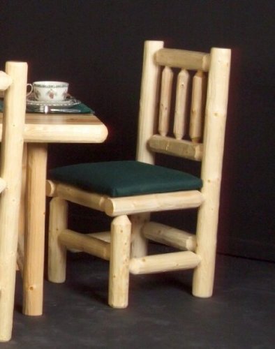 Viking Log Furniture Log Dining Chair  wood Seat 