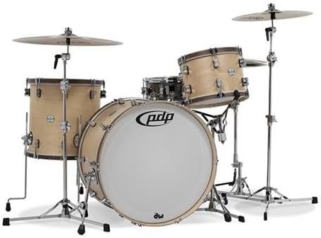 Pacific by DW 3-Piece Concept Maple Classic Shell Kit in Tobacco w/ Natural Hoops, 24" Bass Drum